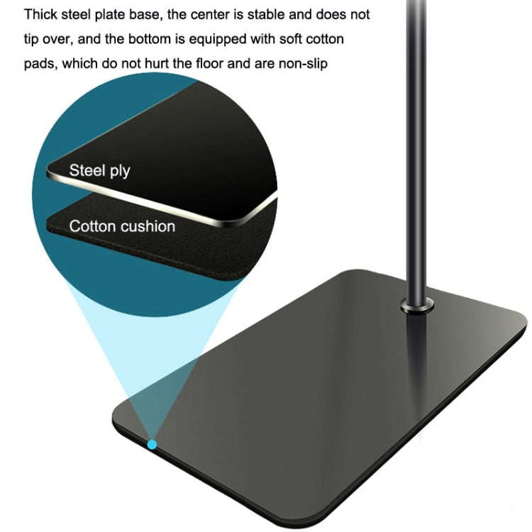 135cm Mobile Phone Tablet Live Broadcast Bedside Lifting Bracket Floor Model (Black) - Lazy Bracket by PMC TechLife | Online Shopping South Africa | PMC TechLife