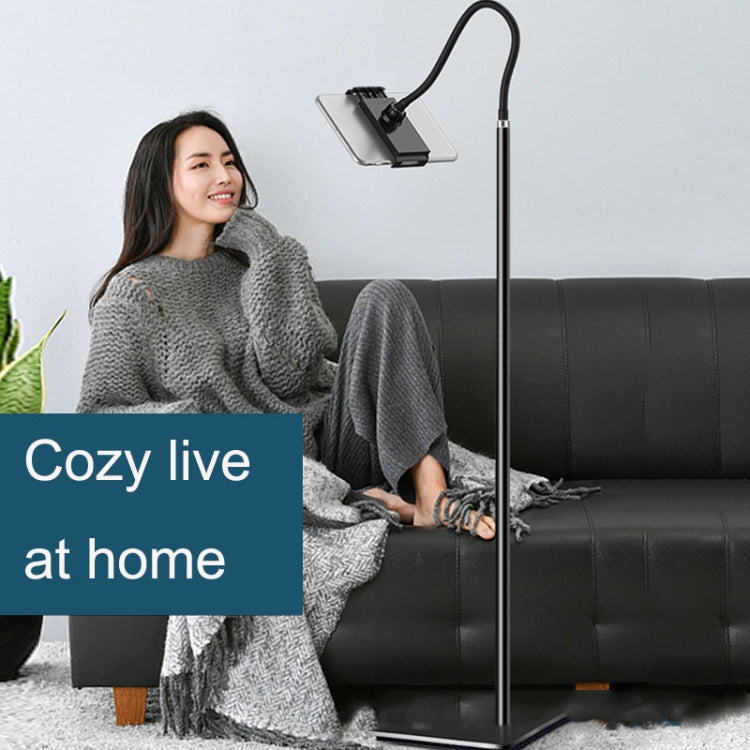 135cm Mobile Phone Tablet Live Broadcast Bedside Lifting Bracket Cantilever Floor Model (Black) - Lazy Bracket by PMC TechLife | Online Shopping South Africa | PMC TechLife