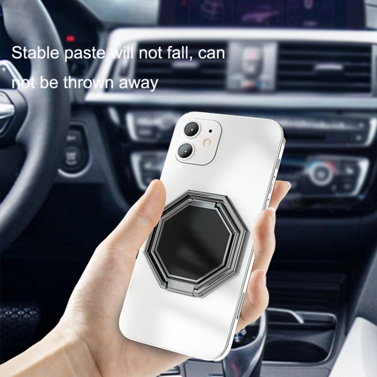 Metal Ring Buckle Live Rotating Magnetic Suction Car Desktop Tablet Folding Phone Bracket(Bagua Map) - Desktop Holder by PMC TechLife | Online Shopping South Africa | PMC TechLife
