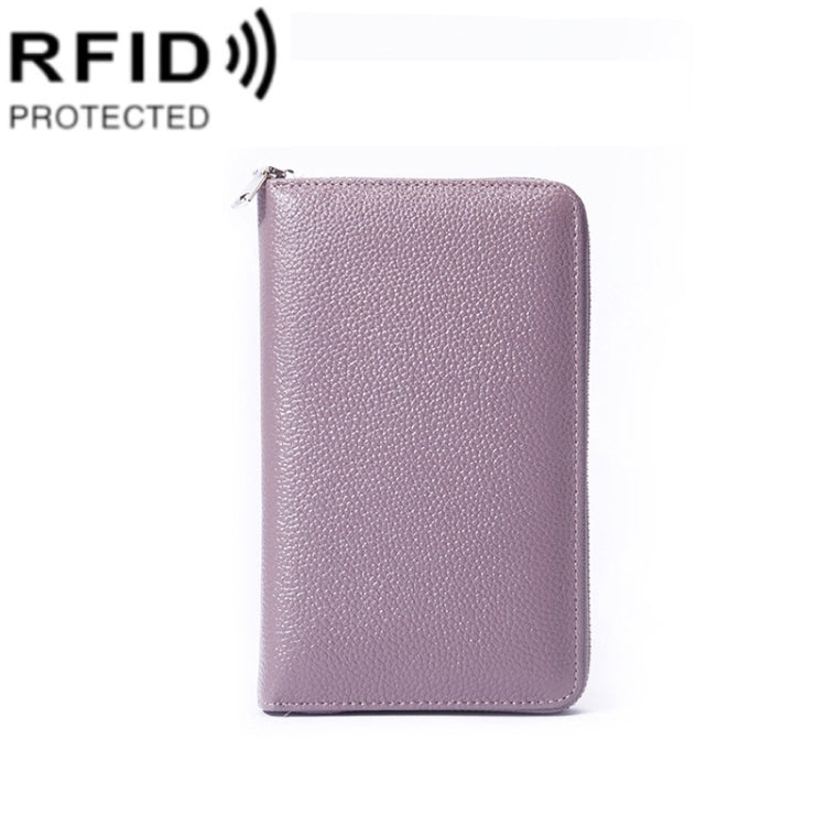1659 RFID Anti-magnetic Anti-theft Passport Bag Document Bag Wallet(Lavender Purple) - Antimagnetic RFID Package by PMC TechLife | Online Shopping South Africa | PMC TechLife | Buy Now Pay Later Mobicred