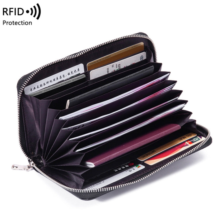 1659 RFID Anti-magnetic Anti-theft Passport Bag Document Bag Wallet(Linen Blue) - free shipping - PMC TechLife - Order now!