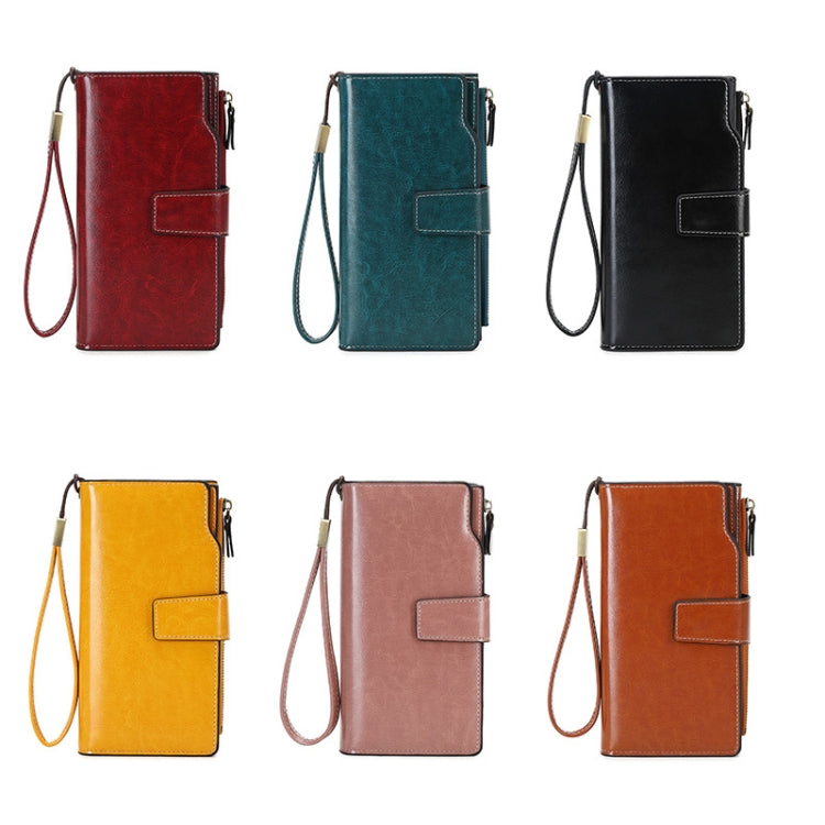 1669 RFID Anti-magnetic Anti-theft Retro Long Wallet Card Holder Document Bag(Retro Brown) - Antimagnetic RFID Package by PMC TechLife | Online Shopping South Africa | PMC TechLife | Buy Now Pay Later Mobicred