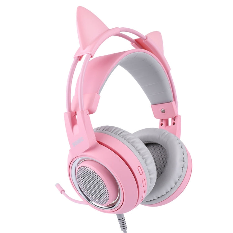 SOMIC G951PINK Head-mounted 7.1 Channel Anchor E-Sports Game Headset Wheat(Pink) - Multimedia Headset by PMC TechLife | Online Shopping South Africa | PMC TechLife