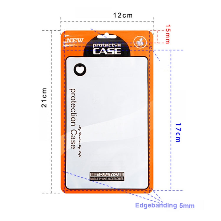 100 PCS  Ziplock Bags Plastic Bags Mobile Phone Case Packaging Bags(12 x 21cm Blue) -  by PMC TechLife | Online Shopping South Africa | PMC TechLife