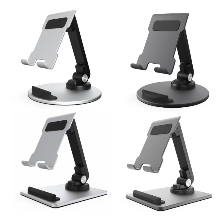 Portable Mobile Phone Tablet Desktop Stand, Color: Square Swivel Dark Gray - Desktop Holder by PMC TechLife | Online Shopping South Africa | PMC TechLife