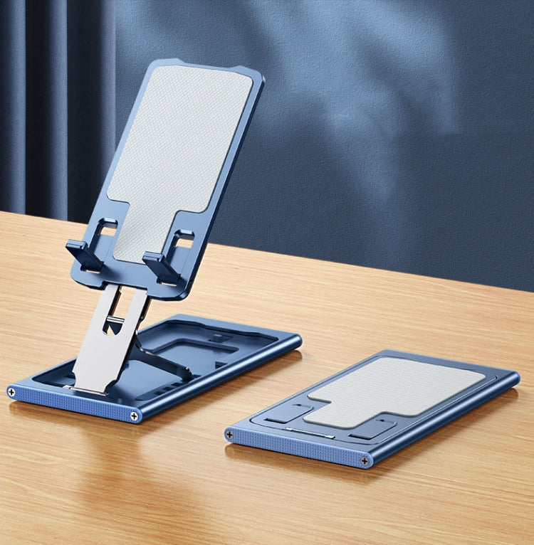 028 Portable Foldable Aluminum Alloy Phone Live Holder(Blue) - Desktop Holder by PMC TechLife | Online Shopping South Africa | PMC TechLife