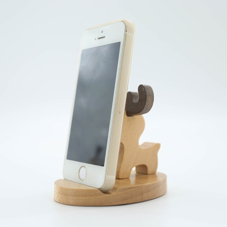 Wooden Mobile Phone Bracket Beech Lazy Mobile Phone Holder,Style: Little Deer With Antlers - Desktop Holder by PMC TechLife | Online Shopping South Africa | PMC TechLife