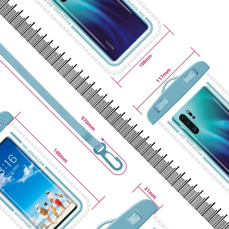2 PCS Armband Style Transparent Waterproof Cell Phone Case Swimming Cell Phone Bag(Macaron Red) - Waterproof Bag by PMC TechLife | Online Shopping South Africa | PMC TechLife