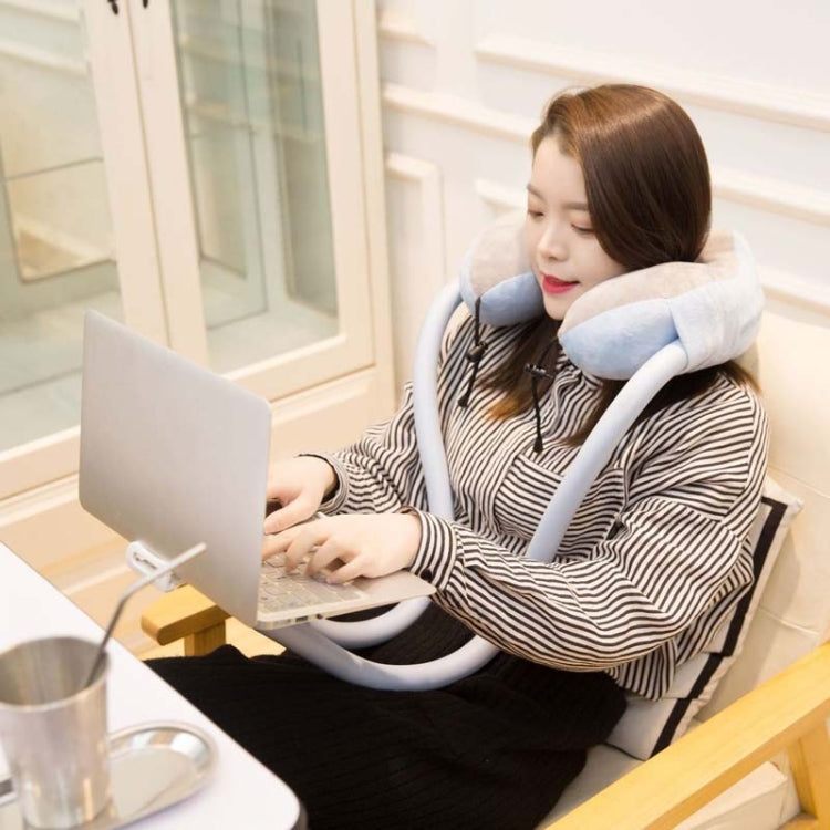 U-shaped Pillow Mobile Phone Bracket Hanging Neck Lazy Bracket(Light Blue) - Lazy Bracket by PMC TechLife | Online Shopping South Africa | PMC TechLife
