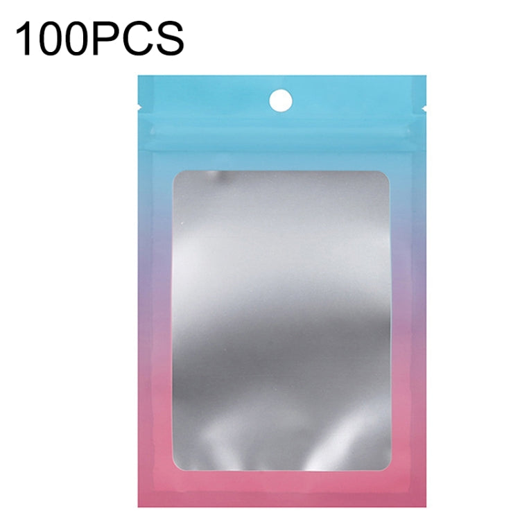 100PCS Aluminum Foil Ziplock Bag Jewelry Data Line Sealed Packaging Bag, Size: 12x18cm (Blue Gradually Pink) -  by PMC TechLife | Online Shopping South Africa | PMC TechLife | Buy Now Pay Later Mobicred
