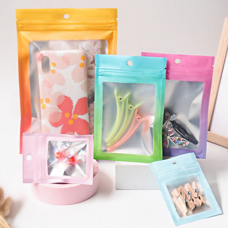 100PCS Aluminum Foil Ziplock Bag Jewelry Data Line Sealed Packaging Bag, Size: 12x18cm (Blue Gradually Pink) -  by PMC TechLife | Online Shopping South Africa | PMC TechLife | Buy Now Pay Later Mobicred