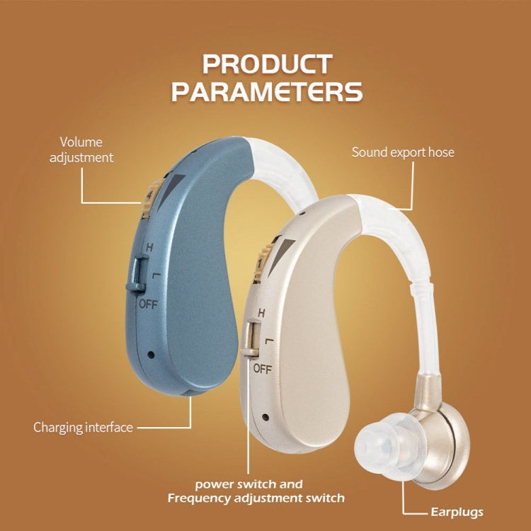 Hearing Aid Audiphones Sound Amplifier US Plug(Blue) - Hearing Aids by PMC TechLife | Online Shopping South Africa | PMC TechLife