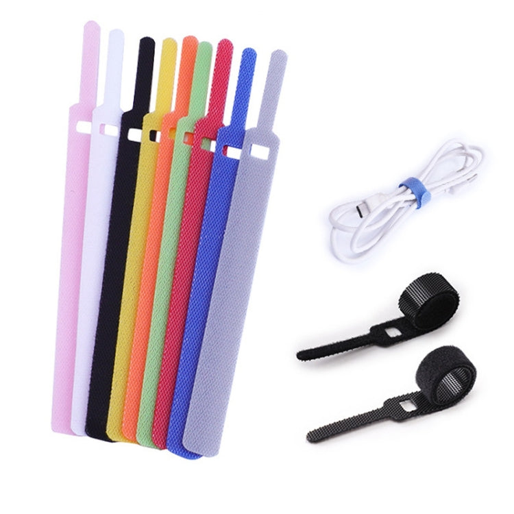 50 PCS Needle Shape Self-adhesive Data Cable Organizer Colorful Bundles 12 x 145mm(Black) - Cable Organizer by PMC TechLife | Online Shopping South Africa | PMC TechLife