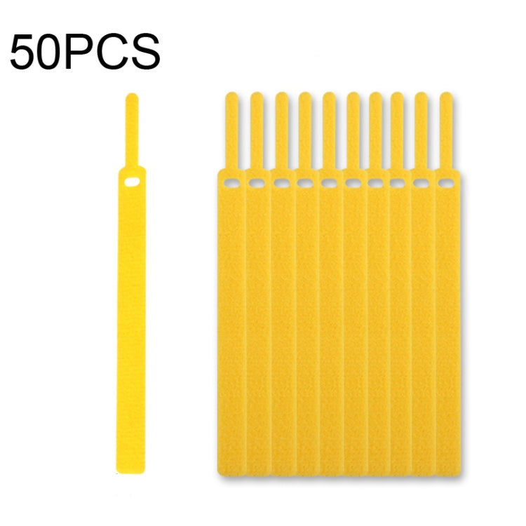 50 PCS Needle Shape Self-adhesive Data Cable Organizer Colorful Bundles 15 x 300mm(Yellow) - Cable Organizer by PMC TechLife | Online Shopping South Africa | PMC TechLife