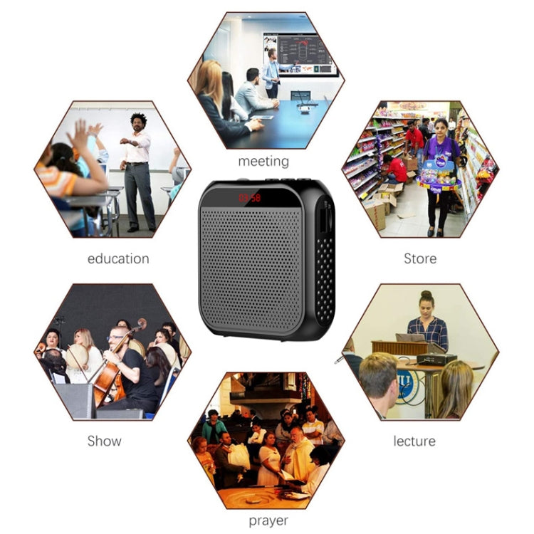 S17 Mini Portable Tour Guide Teaching Loudspeaker with Screen Display(Rose Gold) - Loudspeaker by PMC TechLife | Online Shopping South Africa | PMC TechLife | Buy Now Pay Later Mobicred