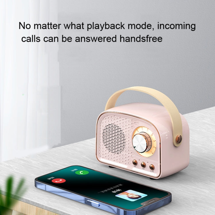 DW21 Vintage Radio BT Speaker Support TF Card/U Disk to Play(Dark Green) - Desktop Speaker by PMC TechLife | Online Shopping South Africa | PMC TechLife