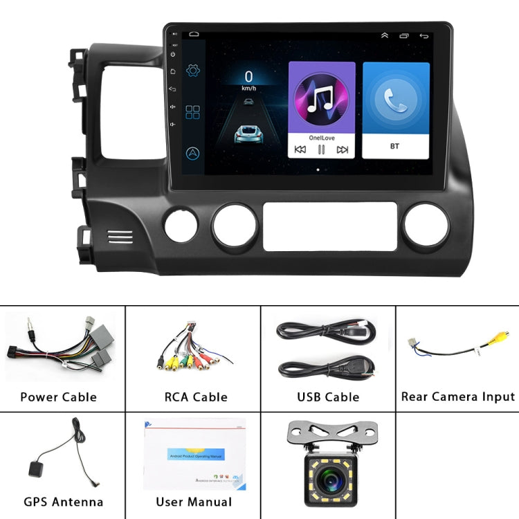 For Honda Civic 10.1 inch Android WiFi Navigation Machine, Style: Standard+12 Light Camera(2+32G) - Car MP3 & MP4 & MP5 by PMC TechLife | Online Shopping South Africa | PMC TechLife
