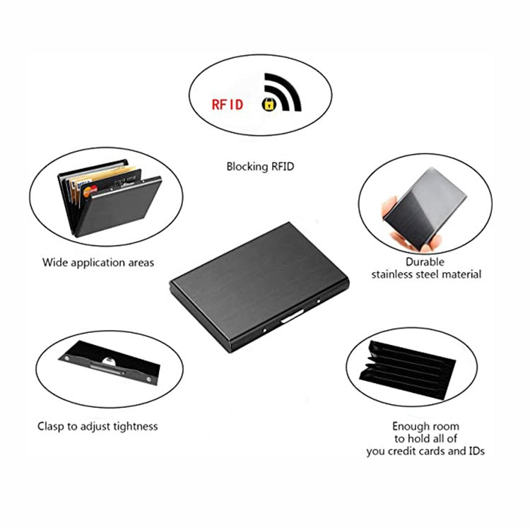 ZT-1563 RFID Anti-theft Aluminum Alloy Multi-compartment Business Card Case Card Holder(Silver) - Antimagnetic RFID Package by PMC TechLife | Online Shopping South Africa | PMC TechLife | Buy Now Pay Later Mobicred