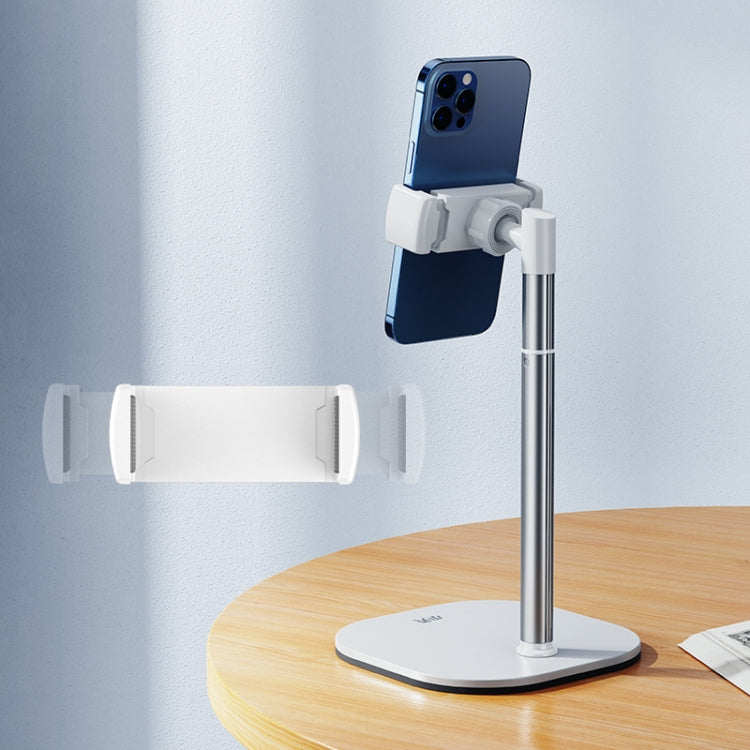 SSKY B09 Live Broadcast Desktop Aluminum Alloy Telescopic Phone Bracket(White) - Desktop Holder by SSKY | Online Shopping South Africa | PMC TechLife | Buy Now Pay Later Mobicred