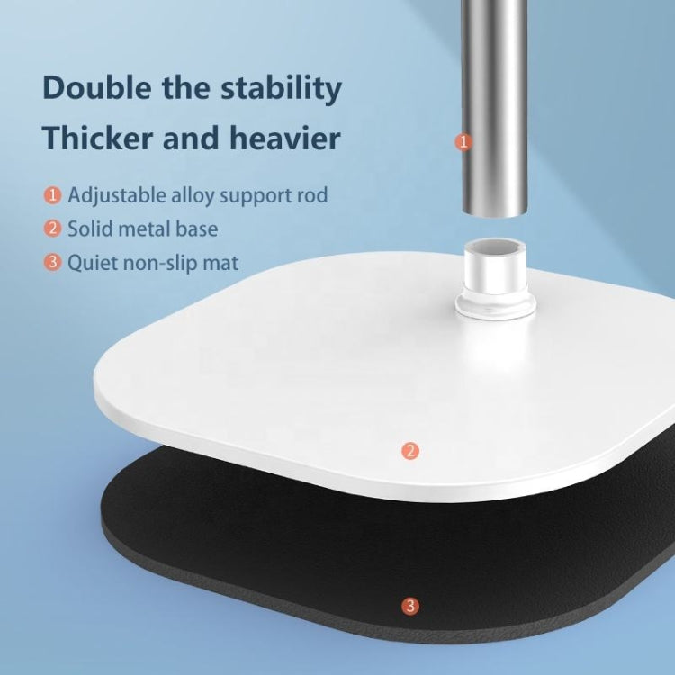 SSKY B09 Live Broadcast Desktop Aluminum Alloy Telescopic Phone Bracket(White) - Desktop Holder by SSKY | Online Shopping South Africa | PMC TechLife | Buy Now Pay Later Mobicred