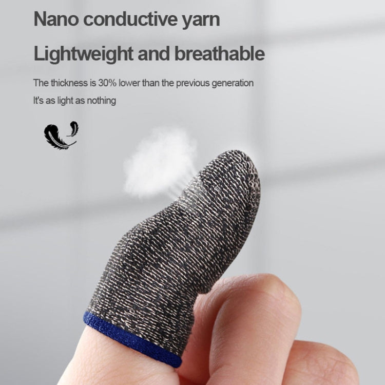 15 Pairs  18 Needles Gaming Finger Glove Anti-sweat and Non-slip Glove,Color: Silver Fibre Blue Trim - Gaming Finger Sleeves by PMC TechLife | Online Shopping South Africa | PMC TechLife | Buy Now Pay Later Mobicred