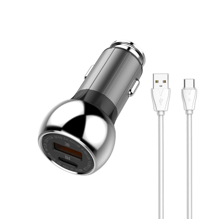 LDNIO C1 36W PD + QC 3.0 Car Fast Charger High Power Smart USB Car Charger with USB-C/Type-C Cable - Car Charger by LDNIO | Online Shopping South Africa | PMC TechLife | Buy Now Pay Later Mobicred