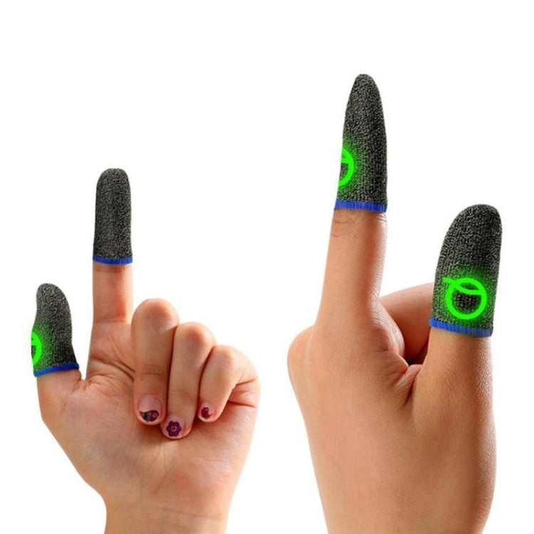3 Pairs Gaming Finger Sleeve Breathable Luminous Fingertips,Color: Carbon Fiber Yellow - Gaming Finger Sleeves by PMC TechLife | Online Shopping South Africa | PMC TechLife