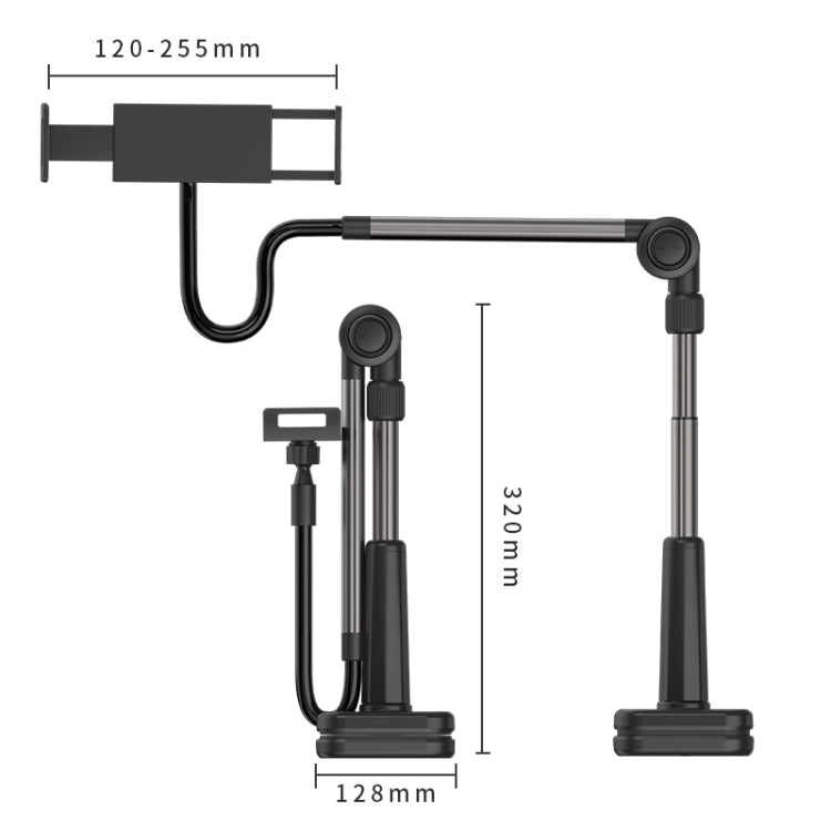 WS-21009 Cantilever Lazy Phone Stand Tablet Desktop Stand(Black) - Lazy Bracket by PMC TechLife | Online Shopping South Africa | PMC TechLife