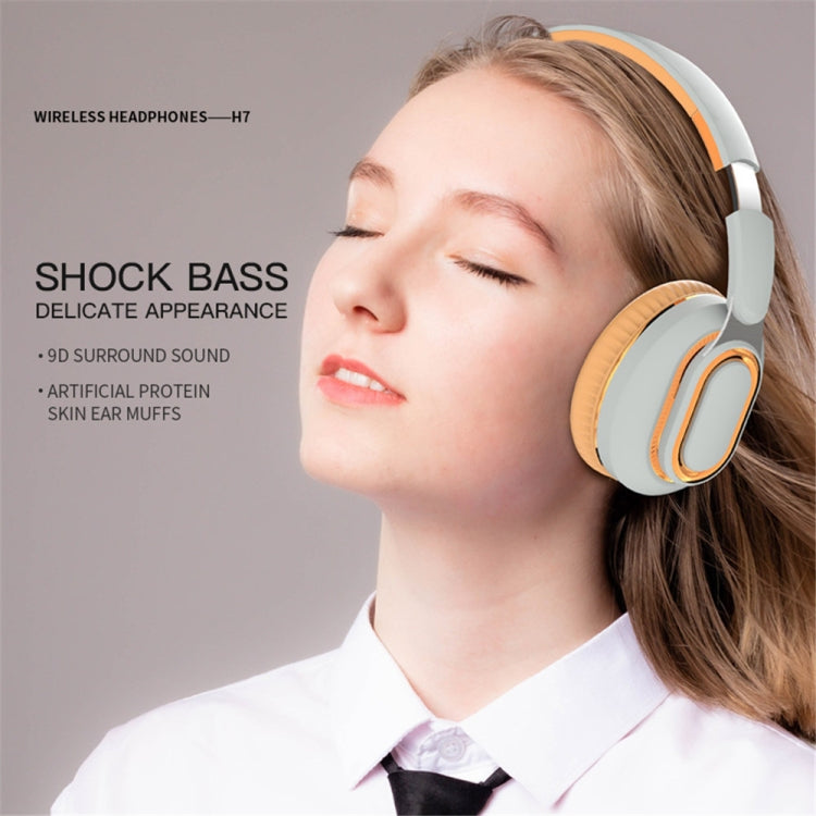 H7 Foldable Wireless Bluetooth Headset With Microphone Support TF Card, AUX(Black) - Headset & Headphone by PMC TechLife | Online Shopping South Africa | PMC TechLife