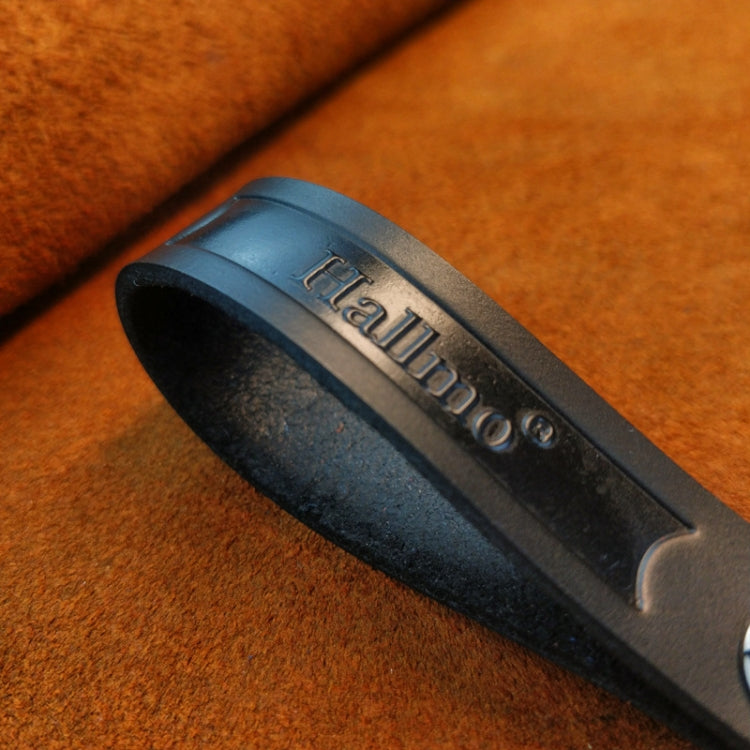 Hallmo First Layer Cowhide Leather Car Keychain(Crazy Horse Leather Blue) - Key Rings by Hallmo | Online Shopping South Africa | PMC TechLife | Buy Now Pay Later Mobicred