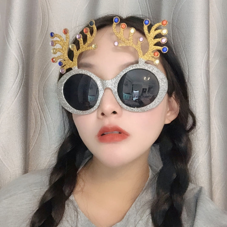 Christmas Weird Glasses Personalized Christmas Hair Clip, Color: Glitter Deer Antlers - free shipping - PMC TechLife - Order now!