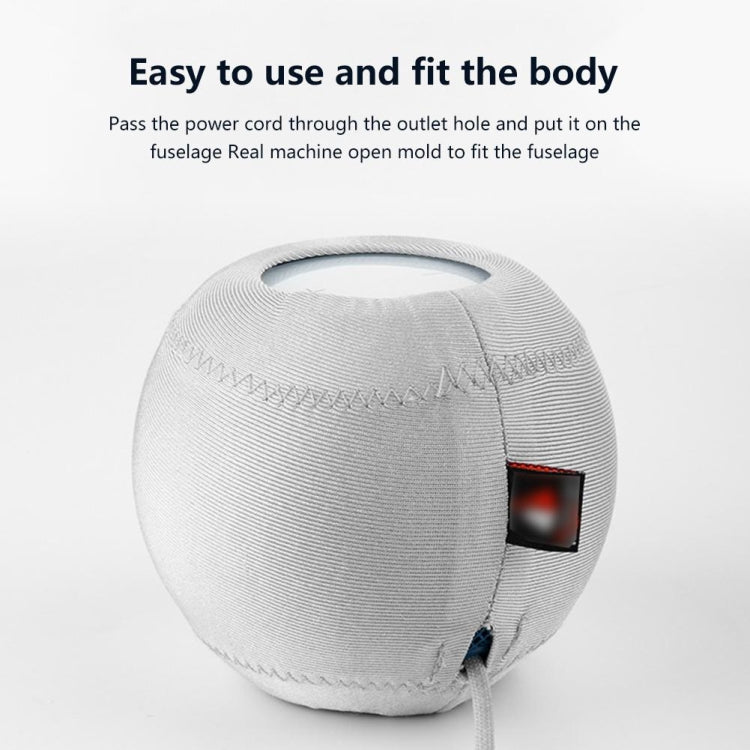 2 PCS For Homepod Mini Smart Speaker Dust Cover Stretch Cloth Audio Protection Cover(Light Gray) - Protective Case by PMC TechLife | Online Shopping South Africa | PMC TechLife