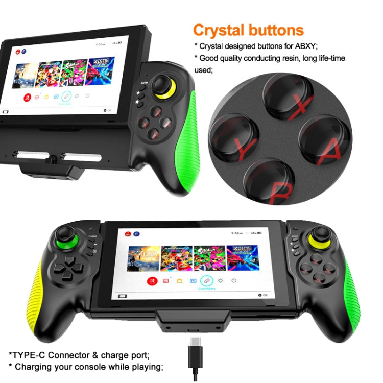 STK-7037 For Switch Game Controller with 6-axis Somatosensory Burst Function(Yellow Green) - Gamepads by PMC TechLife | Online Shopping South Africa | PMC TechLife