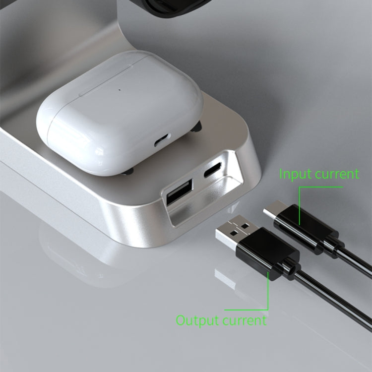 H27 15W  6 In 1 With Clock Function Magnetic Phone Wireless Charger For iWatch/AirPods(Black) -  by PMC TechLife | Online Shopping South Africa | PMC TechLife