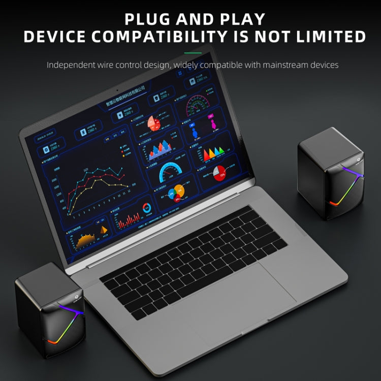 Dark Alien S-510 Computer USB Wired Computer Stereo Home Multifunctional Stereo, Cable Length: 1.2m - free shipping - PMC TechLife - Order now!