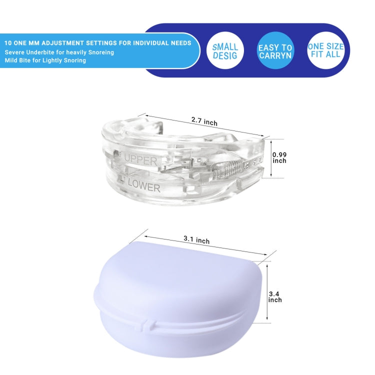 Dental Tray Adjustable Bite Sleep Aid Anti-Snoring Teeth Whitening Sports Braces(White) - free shipping - PMC TechLife - Order now!