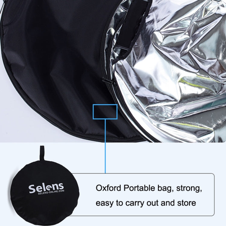 Selens  5 In 1 (Gold / Silver  / White / Black / Soft Light) Folding Reflector Board, Size: 110cm Round - free shipping - PMC TechLife - Order now!
