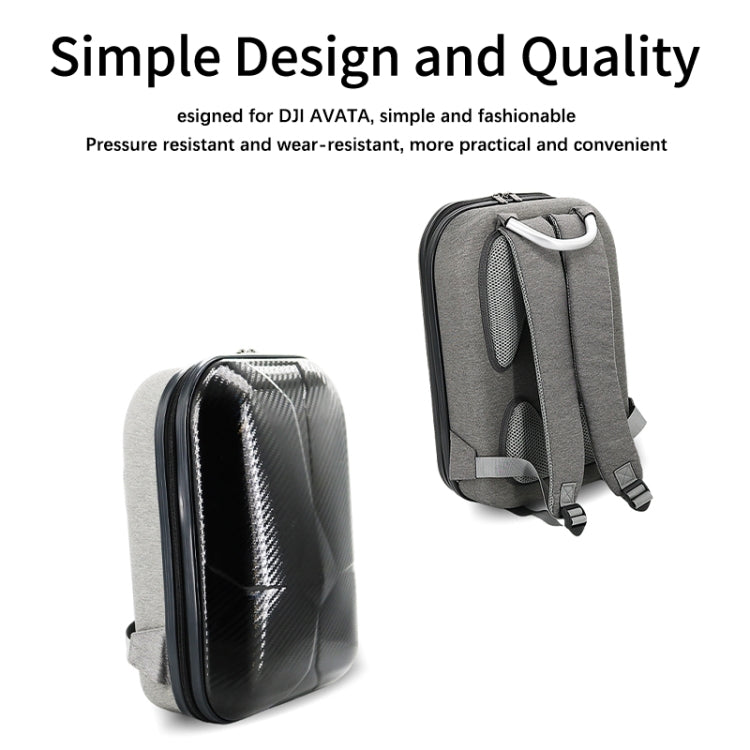 For DJI Avata Carbon Fiber Backpack Shockproof And Waterproof Bag(Black and Gray) - free shipping - PMC TechLife - Order now!