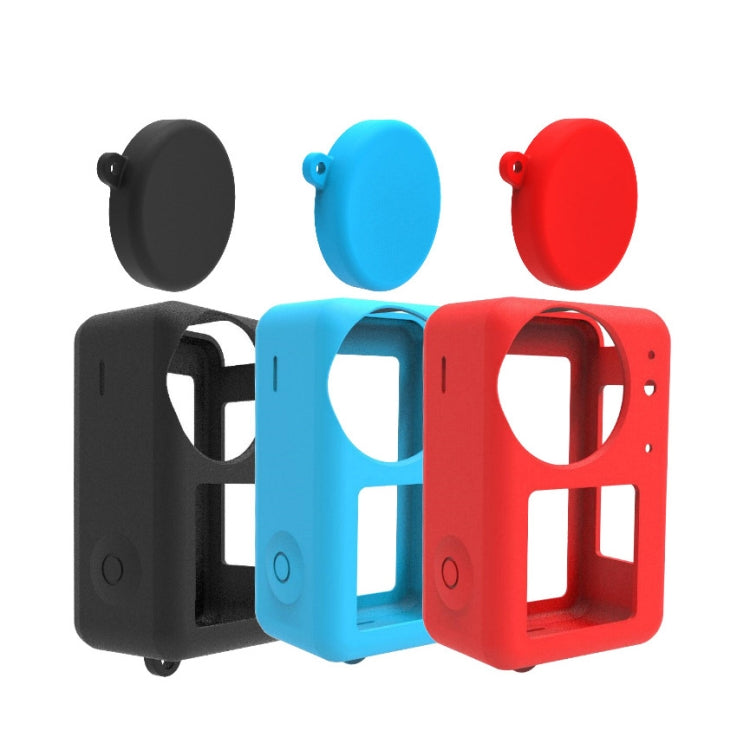 For DJI Osmo Action 3 Silicone Protective Case Lens Cap(Black) -  by PMC TechLife | Online Shopping South Africa | PMC TechLife