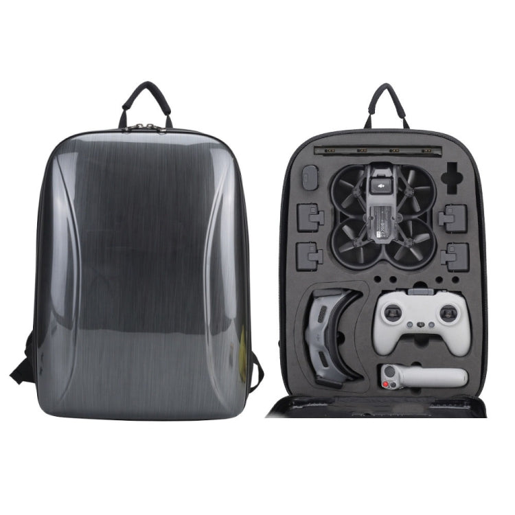 For DJI AVATA  Storage Bag Hard Shell Waterproof Shoulder Bag Backpack(Brushed Gray) - Case & Bags by PMC TechLife | Online Shopping South Africa | PMC TechLife