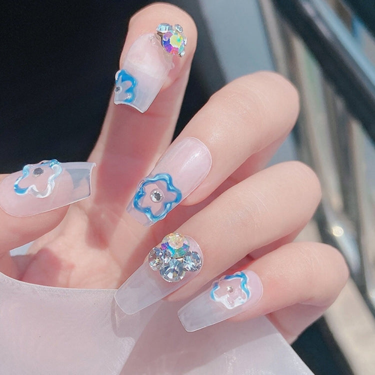 20 PCS Nail Jewelry Stacked Diamond Nail Sticker Accessories(H522 Large White) - free shipping - PMC TechLife - Order now!
