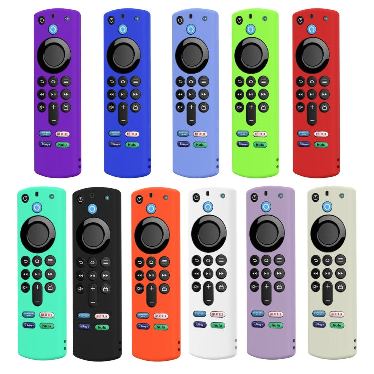 2 PCS Y27 For Alexa Voice Remote 3rd Gen Silicone Non-slip Protective Cover(Luminous Chantilly Green) - Remote Control Covers by PMC TechLife | Online Shopping South Africa | PMC TechLife