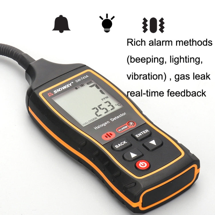 SNDWAY SW743A Halogen Gas Detector Automotive Electronic Air Conditioning Refrigerant Freon Maintenance Leak Detector(Black) - free shipping - PMC TechLife - Order now!