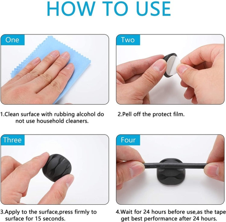 4pcs Zipper Ties Cord Management Organizer Kit Cable Sleeve With Zipper Cable Clip - Cable Organizer by PMC TechLife | Online Shopping South Africa | PMC TechLife | Buy Now Pay Later Mobicred