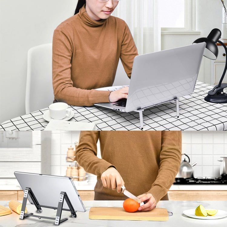 X23 3 In 1 Portable Storage Foldable Aluminum Phone Tablet Stand(Grey) - Laptop Stand by PMC TechLife | Online Shopping South Africa | PMC TechLife