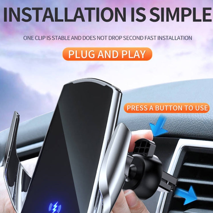 Q3 Infrared Induction Magnetic Car Wireless Charging Phone Bracket with Micro USB + 8 Pin + Type-C / USB-C Magnetic Connector(Black) - free shipping - PMC TechLife - Order now!