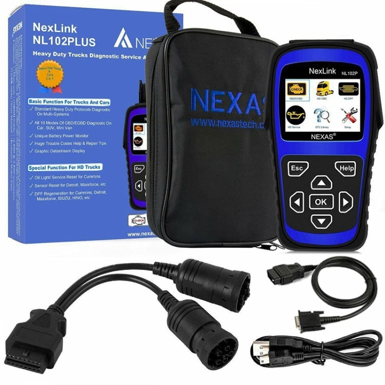 NexLink NL102P Diesel Mechanical Heavy Truck Car 2 In 1 Car Scanner OBD2 Detection - free shipping - PMC TechLife - Order now!