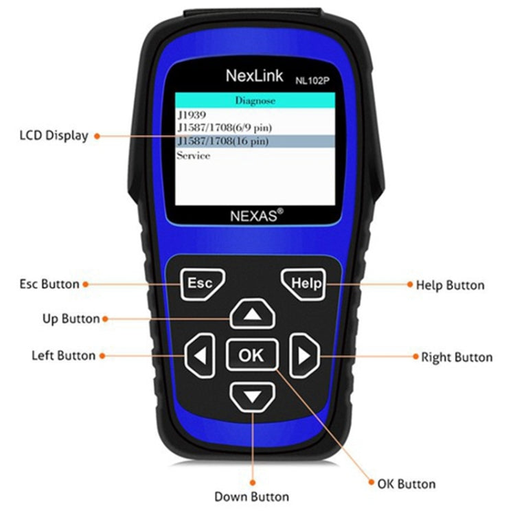 NexLink NL102P Diesel Mechanical Heavy Truck Car 2 In 1 Car Scanner OBD2 Detection - free shipping - PMC TechLife - Order now!