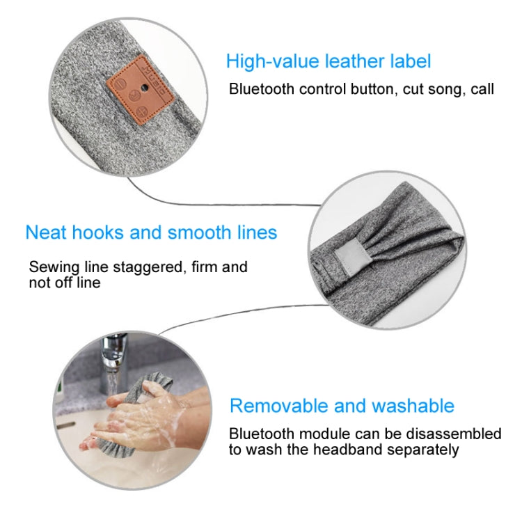 Bluetooth Headband Headphones Sleep Mask for Side Sleeper Workout Running(Hemp Gray) - free shipping - PMC TechLife - Order now!