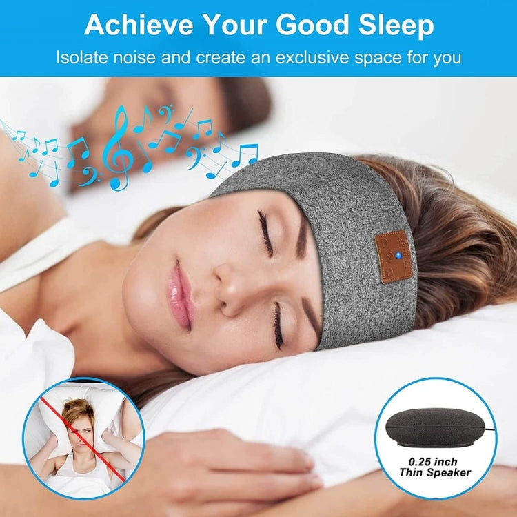 Bluetooth Headband Headphones Sleep Mask for Side Sleeper Workout Running(Hemp Gray) - free shipping - PMC TechLife - Order now!